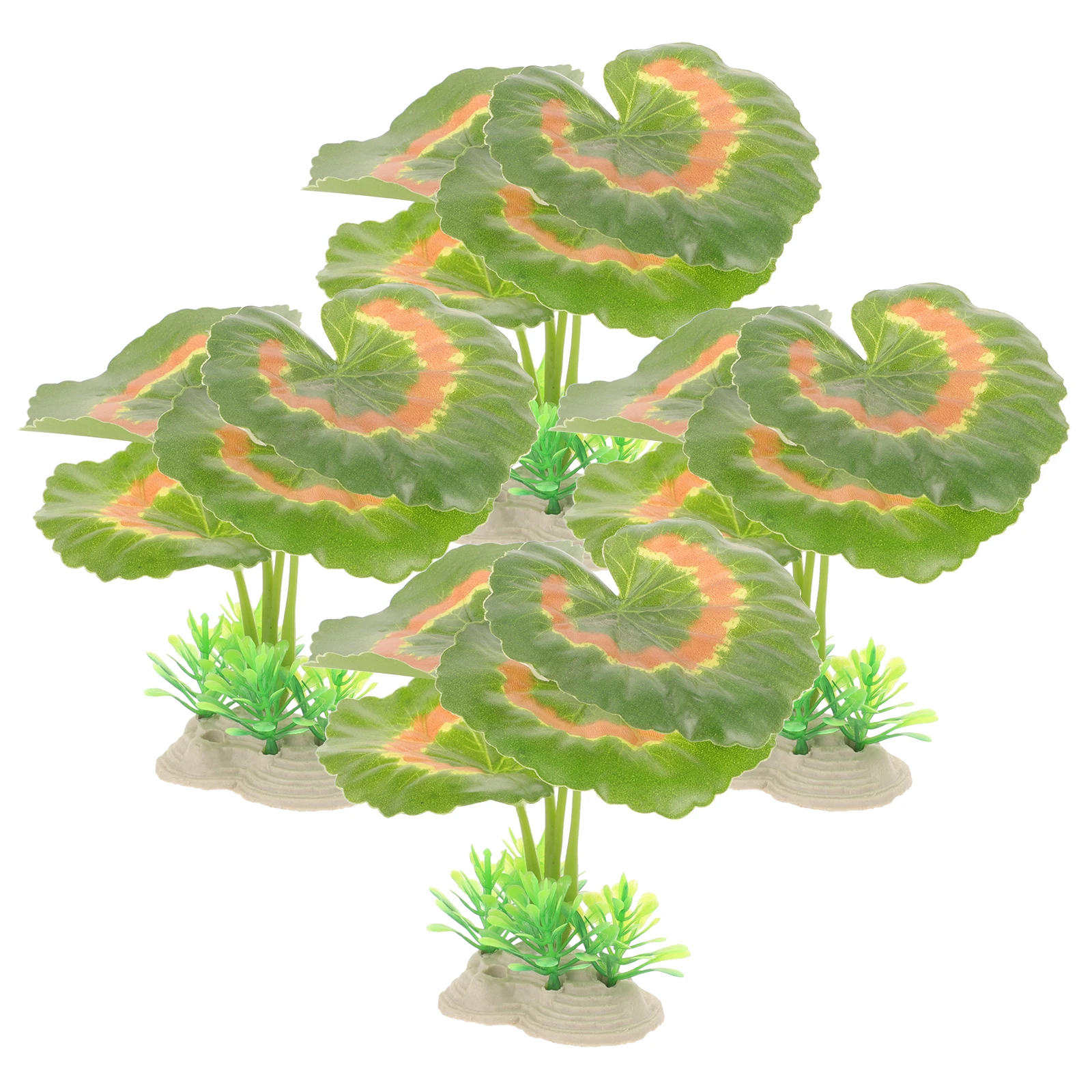 

4pcs Simulated Aquatic Plants for Fish Tank Decoration Small Plastic Aquarium Decors Tropical Realistic Artificial Plants Pet