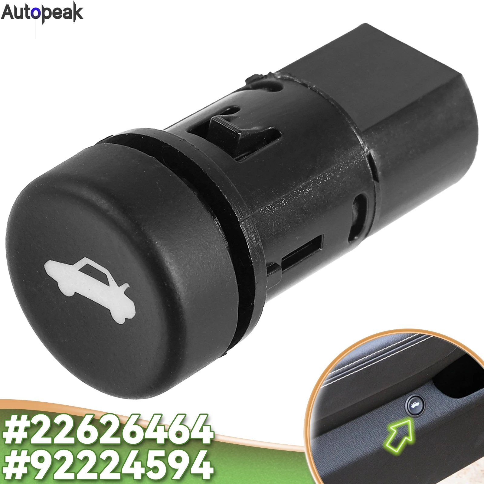 Botón de interruptor de liberación de tapa de pestillo de maletero trasero 901-133 para Pontiac Solstice G5 Saturn Sky Chevrolet Camaro Cobalt 22626464 92224594