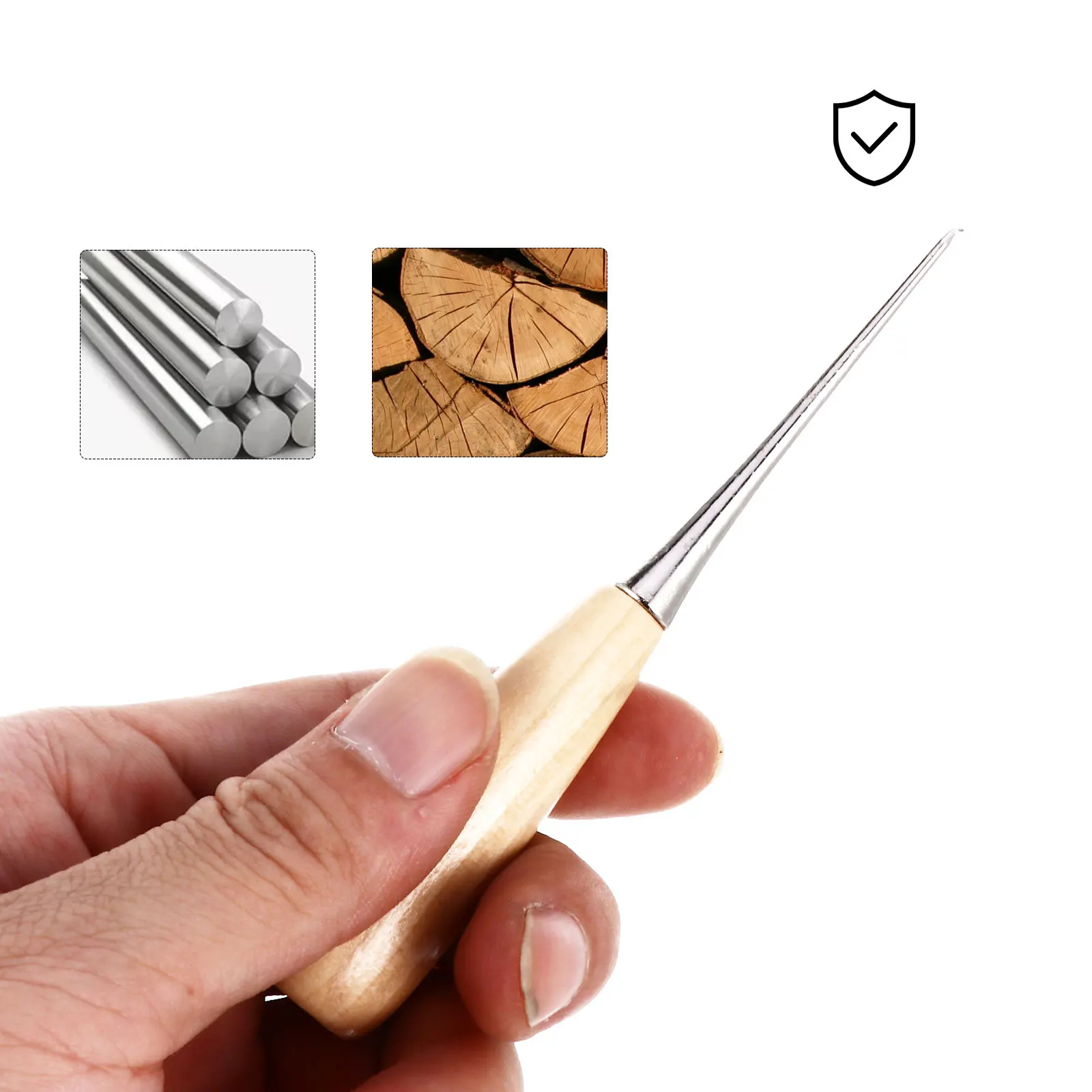 

2pcs Moxibustion Durable Wood Stainless Steel Anti Scalding Moxibustion Tool Compact Carry Prolong Stick Tool Supply