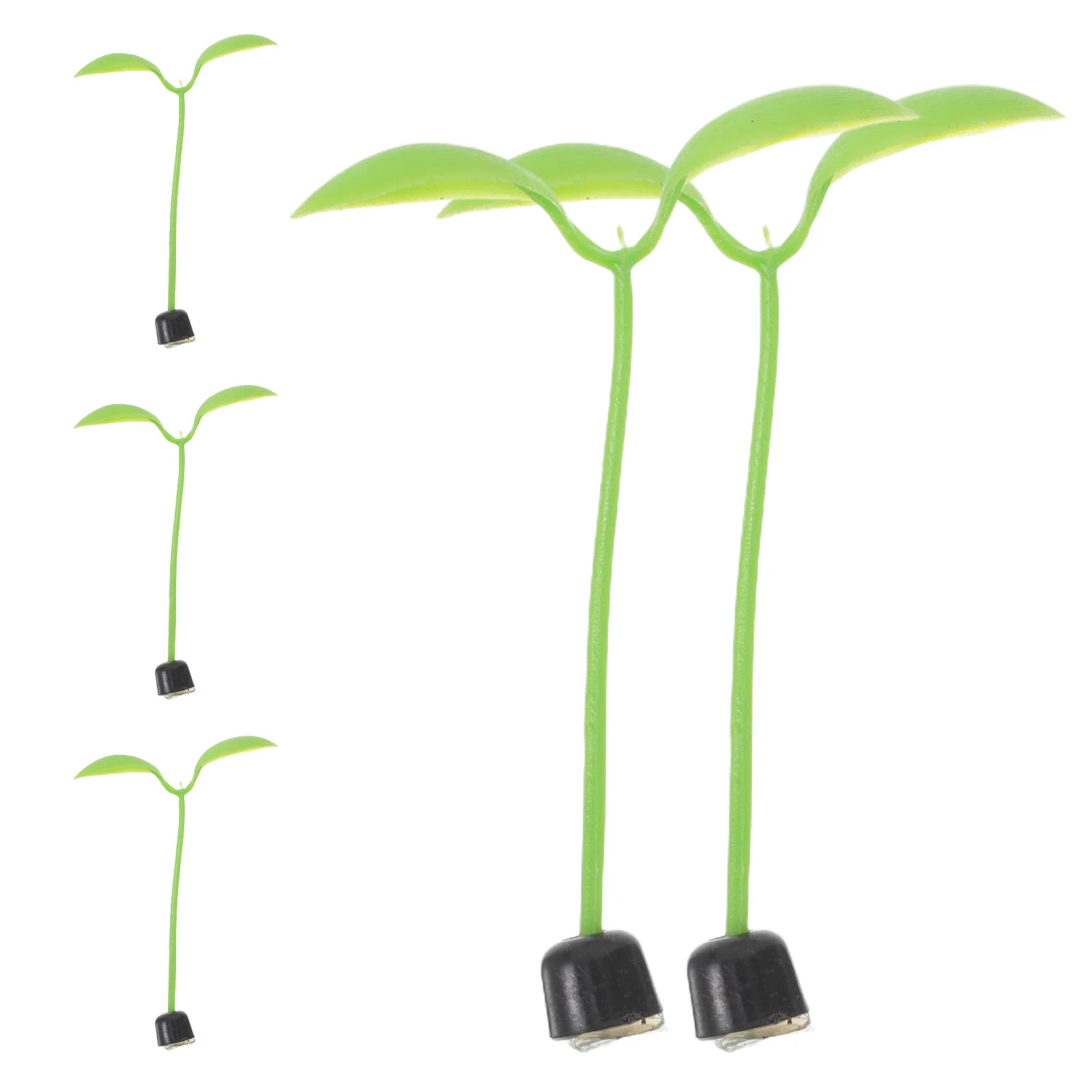 5pcs Electric Scooter Decoration Creative Bean Sprout Exterior Accessory Universal Fit For Bike Mirror Dash Decor Cute 3D