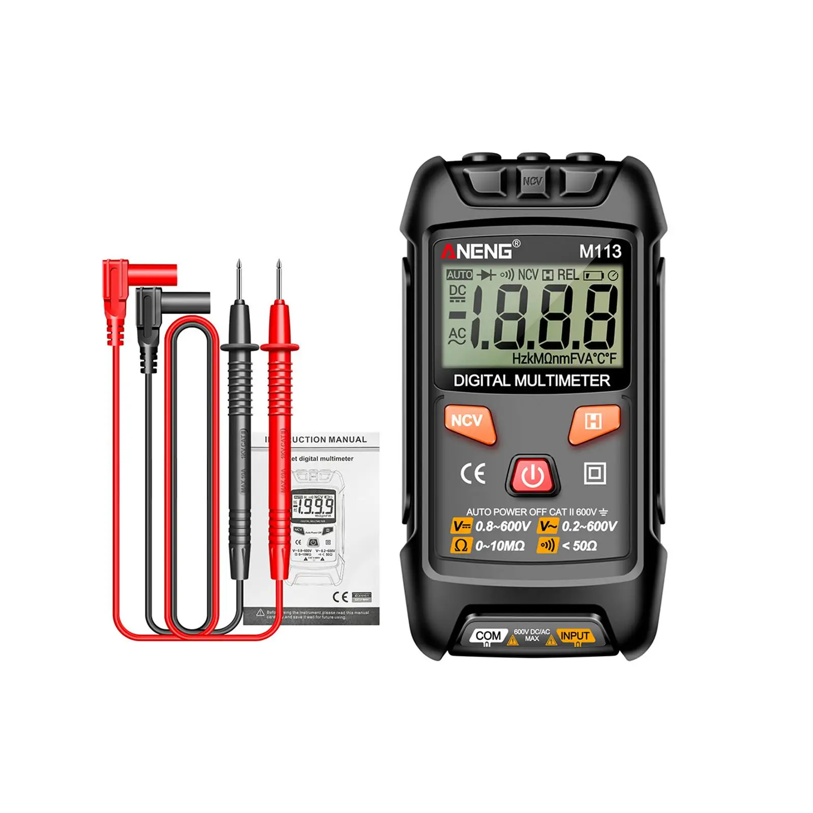 Smart Multimeter DC AC Voltmeter Ohm Meter for Car Truck Circuit Troubleshooting and Household Use