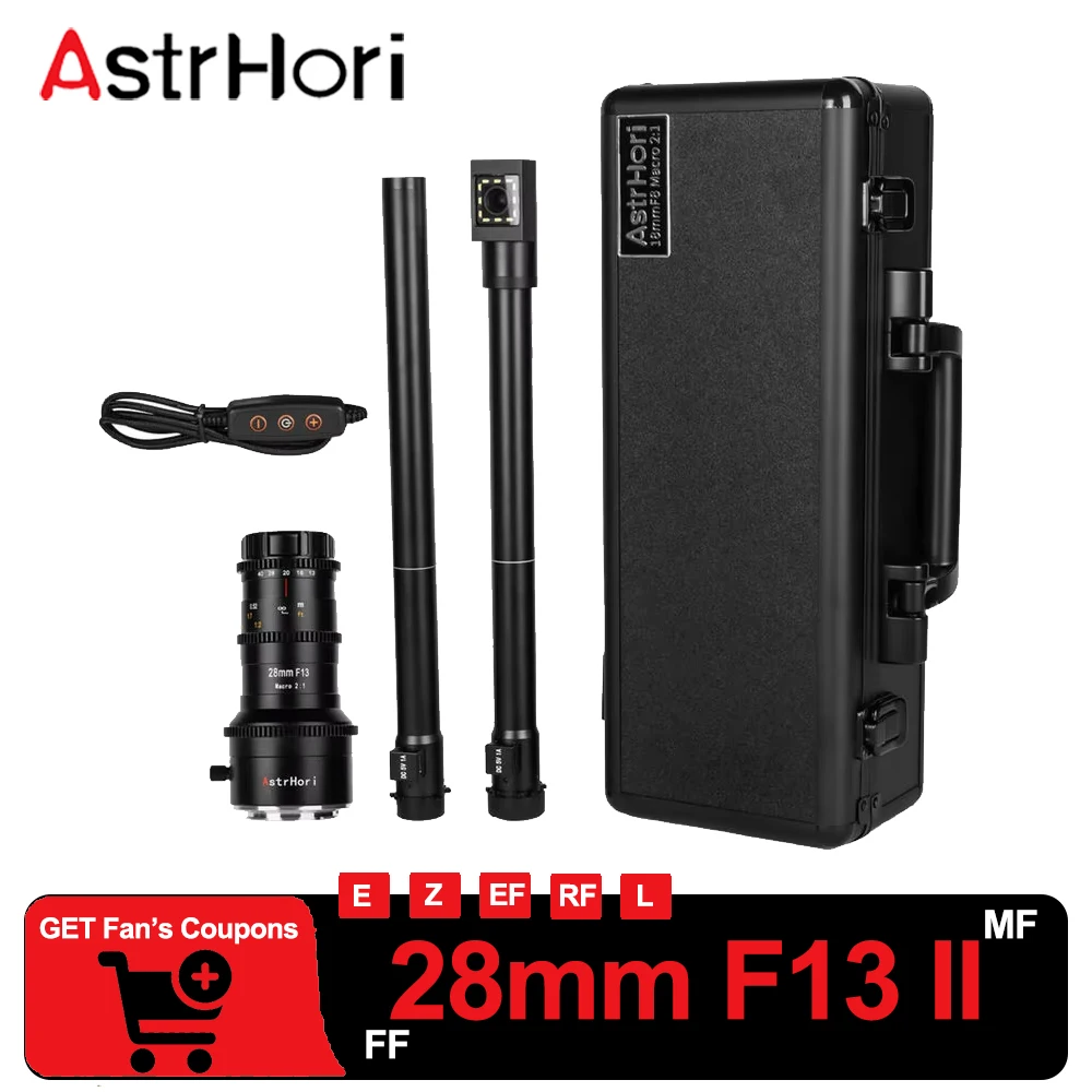 

AstrHori 28mm F13 II 2X Magnification Macro Full Frame Manual Focus Probe Lens compatible with Sony E Canon EF RF Nikon Z