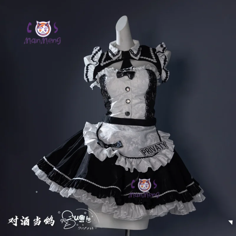 

Privaty Cosplay Privaldi Costume Anime Game N I K k E Female maid Lolita dress tie prop set Halloween party new uniform