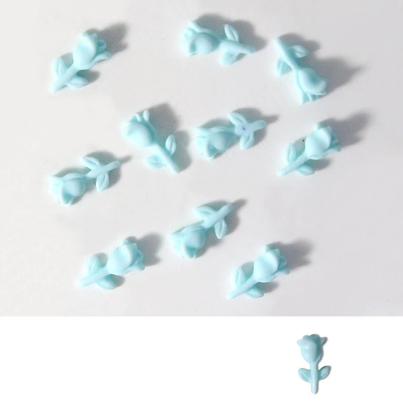 10Resin 3D Rose Flower Jewelry Valentine Manicure DIY Art Decor Dropship