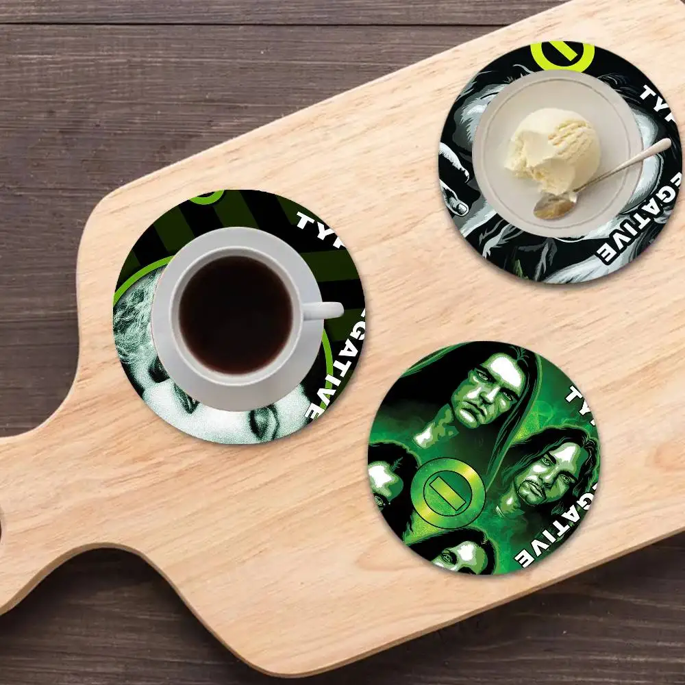 Gothic Metal Band T-TypoS O N-negative Wooden Coaster Coffee Teacup Decoration Coffee Shop Beverage Shop Family Restaurant