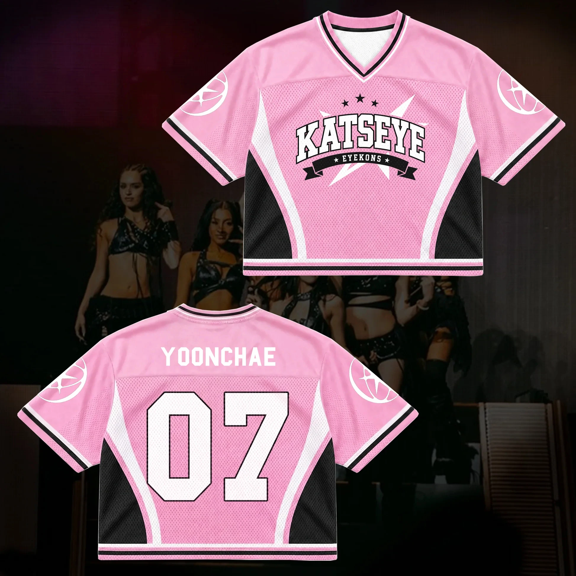 Neues KATSEYE Fan T-Shirt 2026 Konzert-Inspiriert Yoonchae Lara Sophia Daniela Grafik-T-Shirt Unisex Sommer-Oberteil für Kinder Erwachsene Männer Frauen – Detail 5