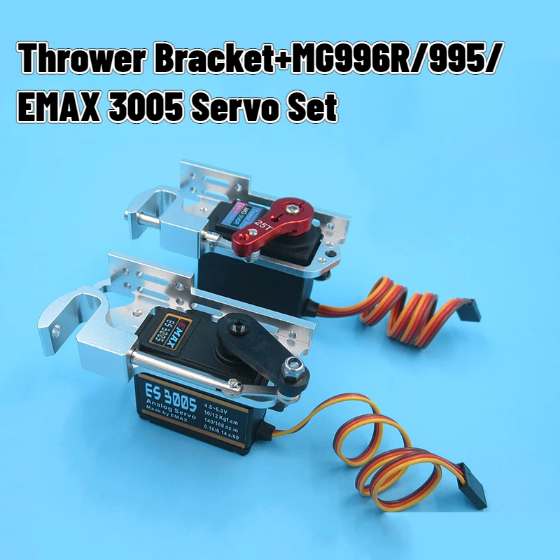 Thrower+MG996R/MG995/EMAX3005 Servo Set 6KG-8KG Throwing Device Dispenser Drop Hook for DIY RC Fishing Boat/Drone/UAV/Airplane