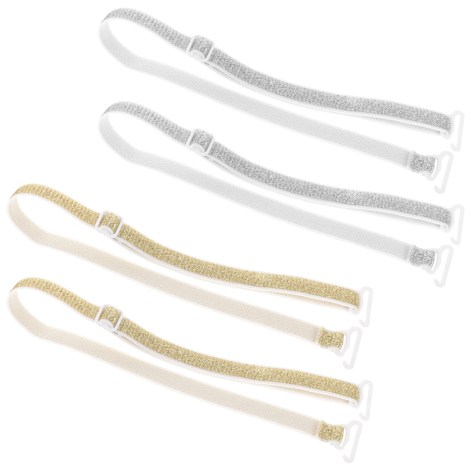

2 Pairs Detachable Underwear Straps Bra Extender Adjustable Elastic Cross Back Replacement For Tube Dresses Halter Clothes