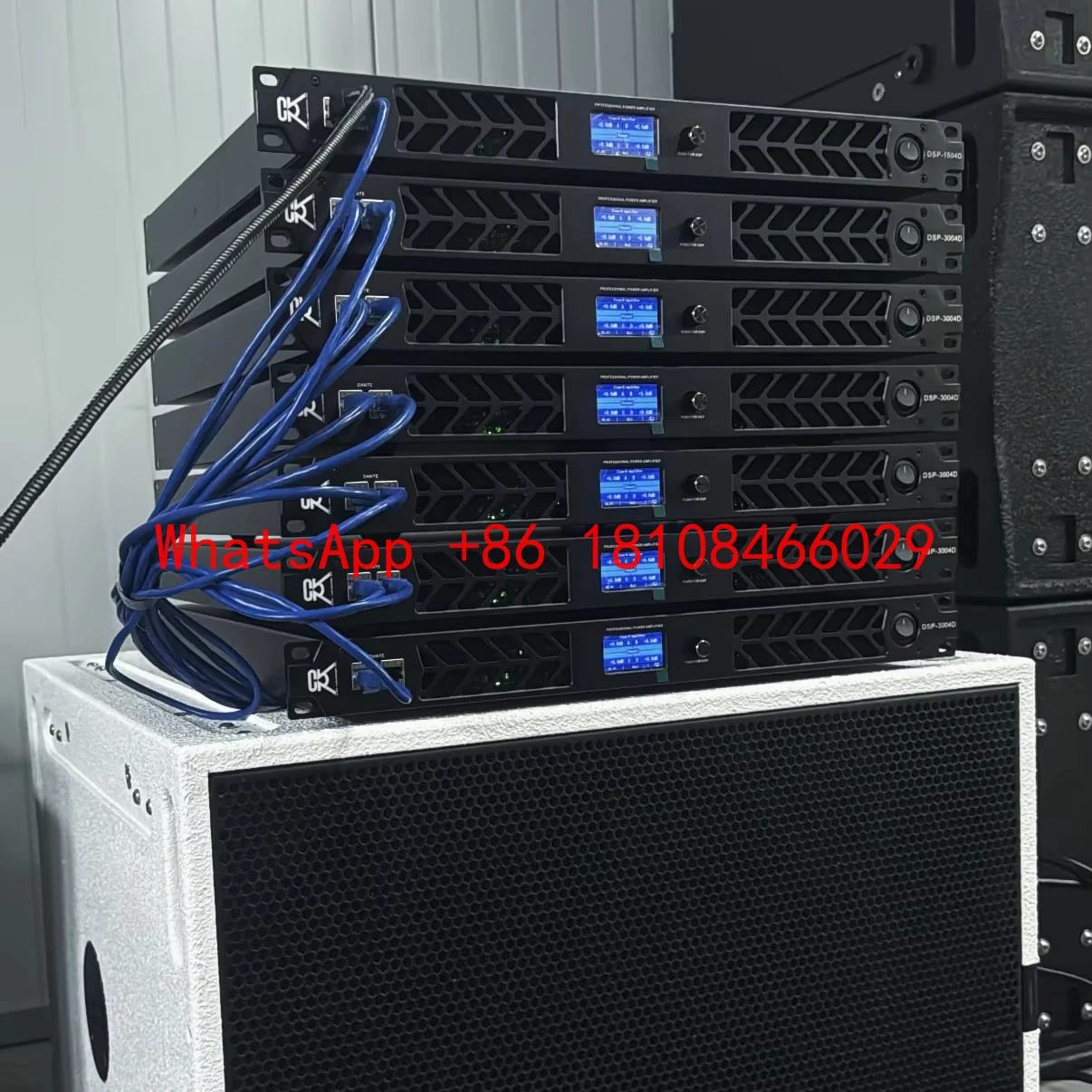 Amplificador de Potencia Digital CVR DSP FIR de Gran Potencia 1U DSP-3302, Portátil, Fácil de Operar, Ligero, para Espectáculos en Vivo