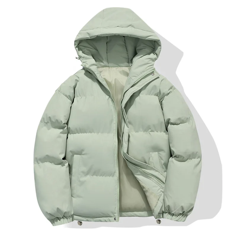 Men Jacket Winter Thicken Cold-proof Solid Color Casual Male Outerwear Simple Long Sleeve Zipper Comfortable Man Down Coat