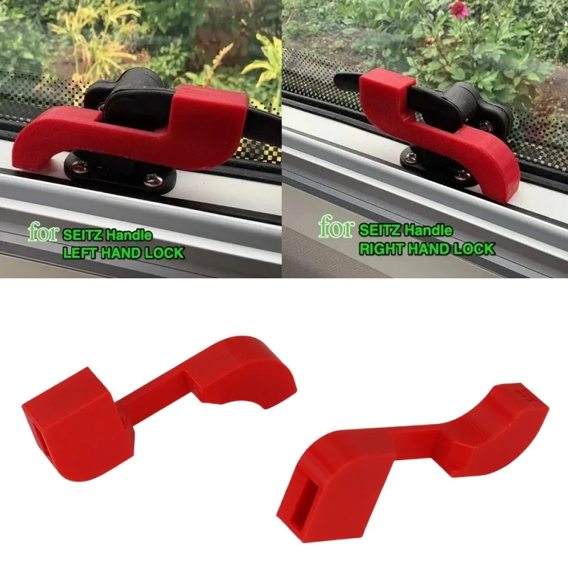 

2pc For SEITZ / Dometic Handle Red Window Security Locks Window Latches For Caravan RV Camper Interior Accessories