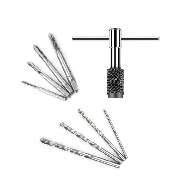 HSS Tap and Die Set Metric Wrench Cut Tap and Die Set Metric Threading Tool Set Engineer Kit with Metal Case