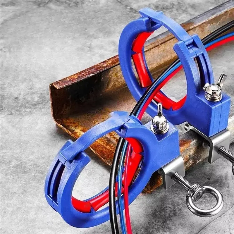 T21C Cable Tray Pulley Roller 3Pcs Adjustable Wear-Resistant High Hardness Clamp Pulley Bridge Construction Tools Cable Helper