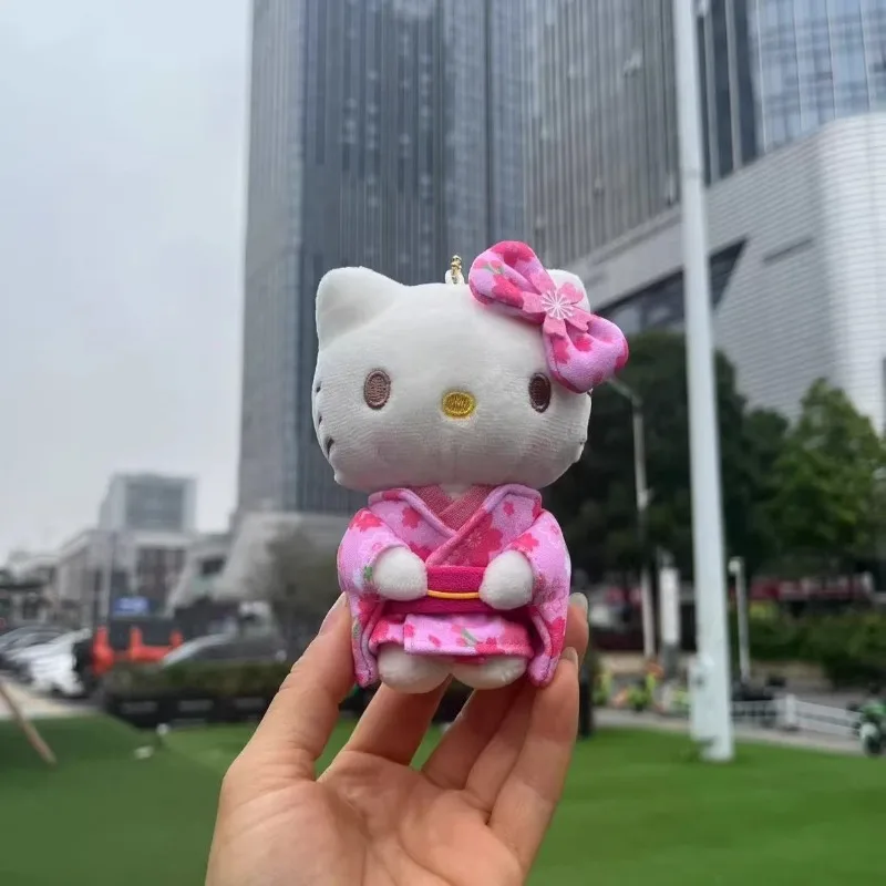 Cute Kimono Cat Plush Keychain Kawaii Stuffed Doll Bag Pendant Girl Heart Toy Handbag Backpack Decor Gift
