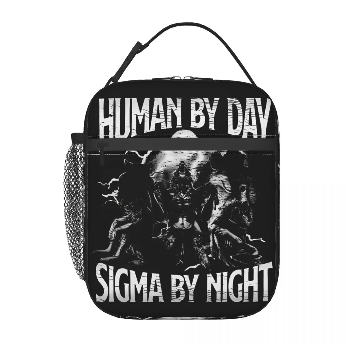 Human By Day Sigma By Night Bootleg Insulated Lunch Bag Food Box Multifunction Cooler Thermal Bento Box Work