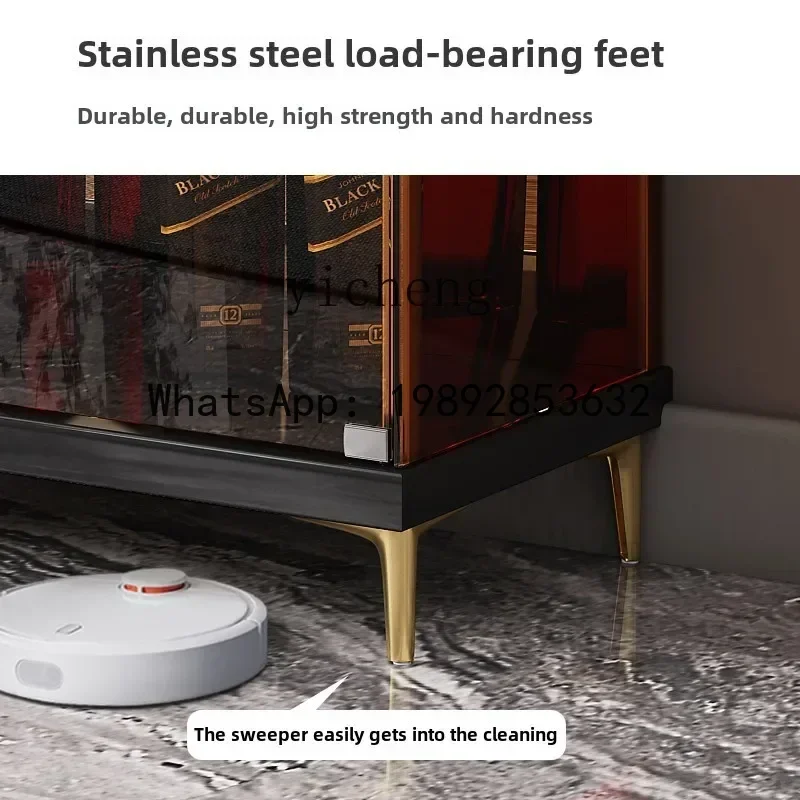 AA  glass wine cabinet light luxury  figure display cabinet against the wall household small dining side cabinet