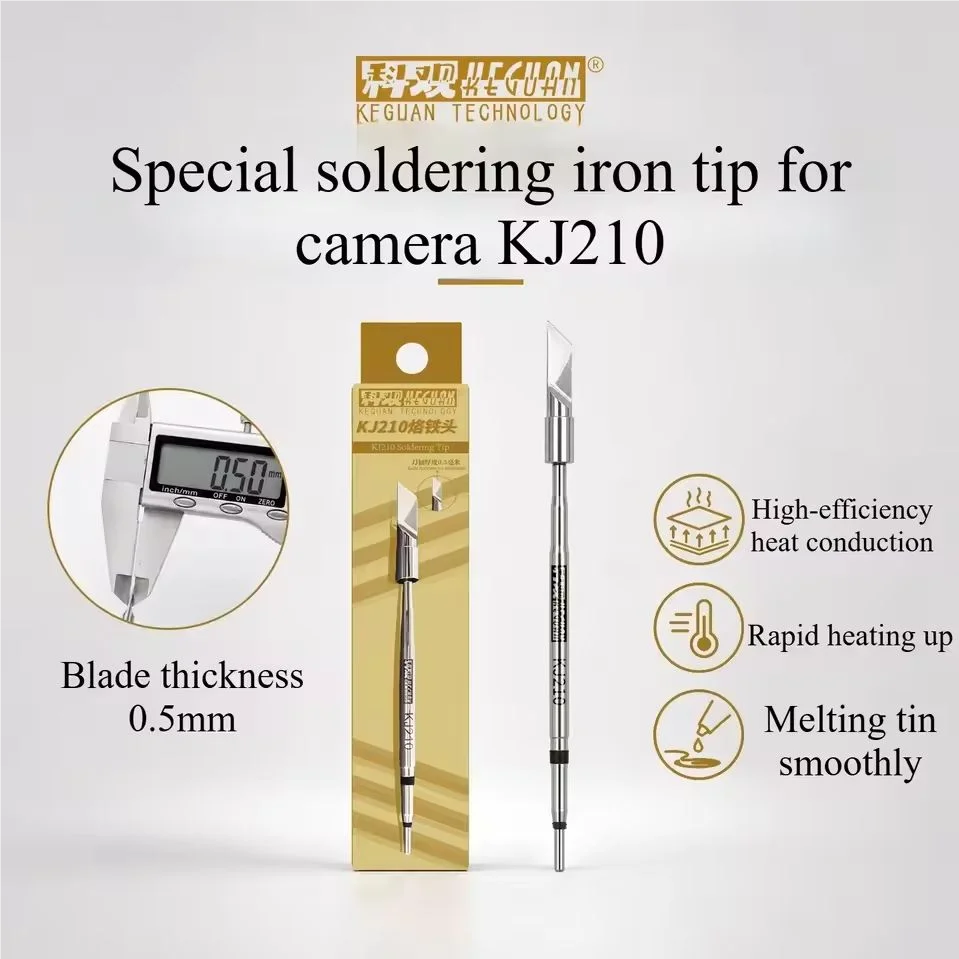 KEGUAN KG-KJ210 Camera Specific Soldering Iron Tip Suitable For C210 Series Welding Stations For Professional Phone Camer Repair