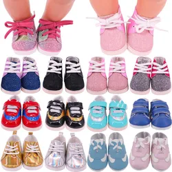 7 Cm Lace-up Sneakers Doll Clothes Shoes Accessories For 18 inch American Doll 43 Cm Baby Doll Generation Dolls Shoes,Gifts