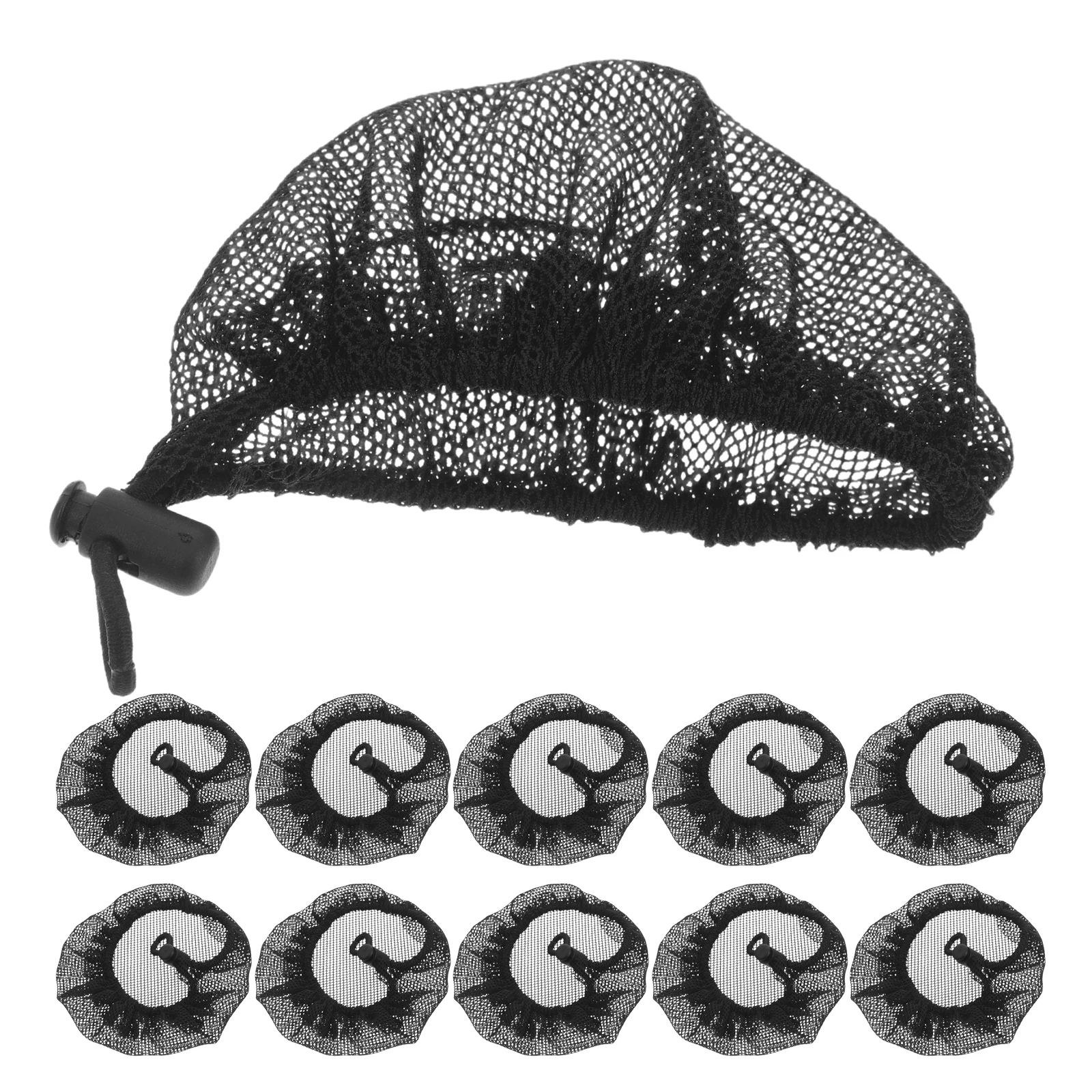 

12pcs Black Hair Nets Invisible High Elasticity Mesh Bun Covers for Women Nurses Dancers Accessories Ballet Net Bag Hair