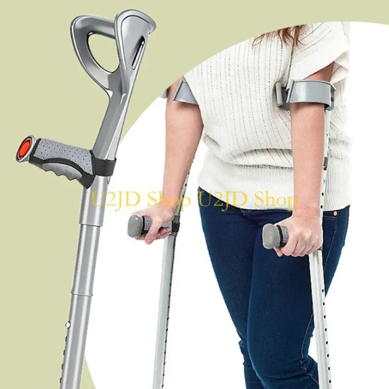 U2JD Universally Forearm Cane Sleeves Composite Fabric And PVC Dot Forearm Crutch Pad For Improved Grip And Comfort