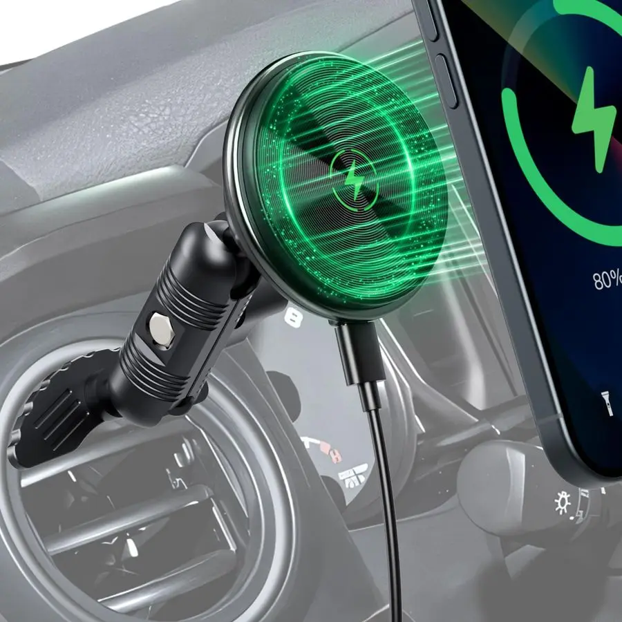 

Wireless Charger Magnetic Vent Phone Mount Compatible with Tacoma 20162023 and 20142021 Toyota Tundra, 3rd Gen Tacoma Cell Phone