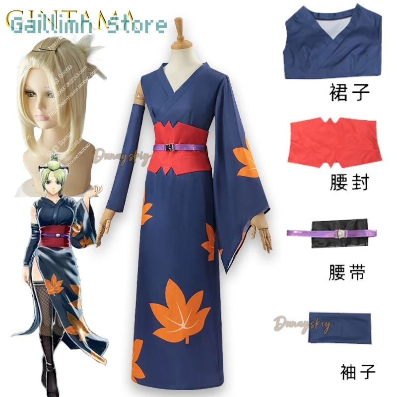 

Tsukuyomi Gintama Cosplay Costume Printing Process Casual Fabric Anime Character Outfit Fishnet Stockings Anime Gintama Print﻿