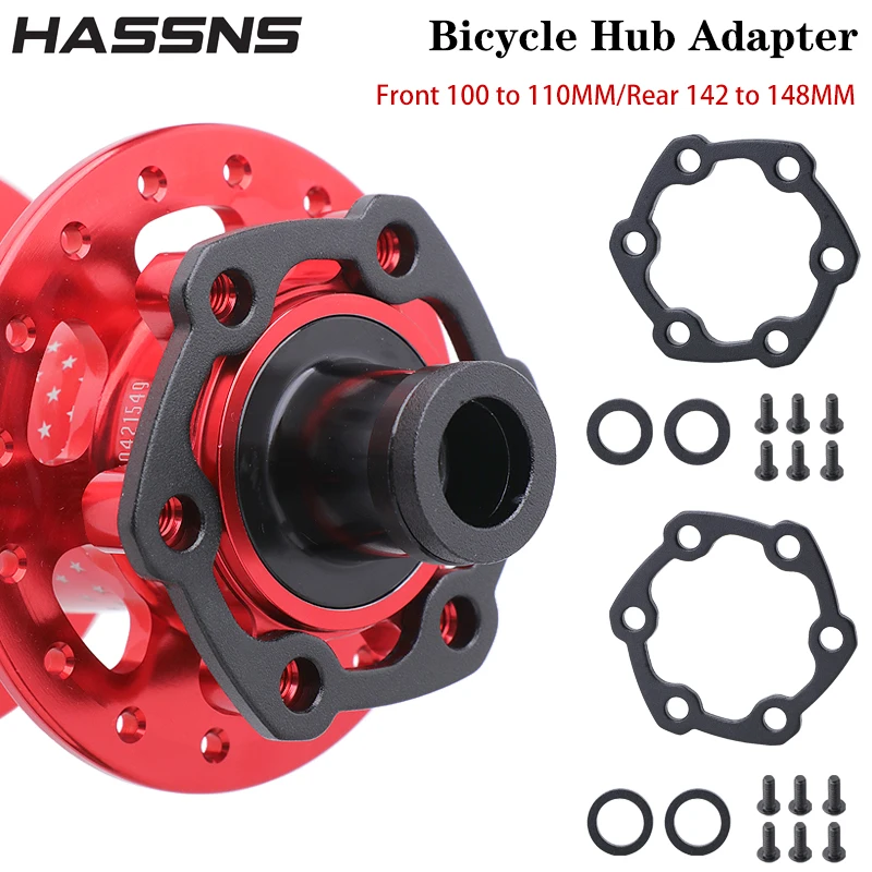 HASSNS Bicycle Hub Boost Adapter Front 15x100mm To 110mm Rear 12x142mm To 148mm Bike Aluminum Alloy Hub Boost Conversion Kit