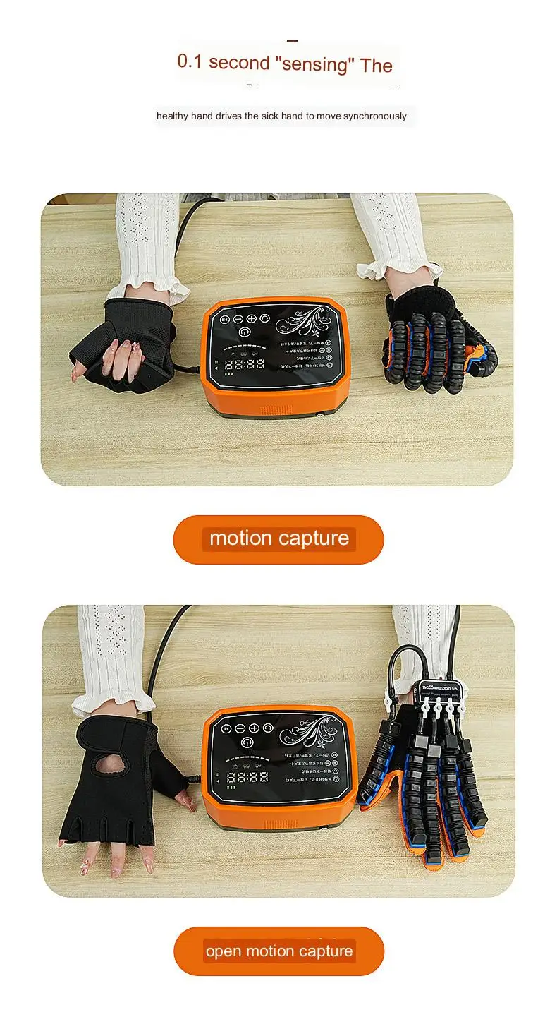 Protable Rehabilitation Robot Gloves Stroke Hemiplegia Glove Cerebral Training Device Finger Exerciser Hand Function Recove