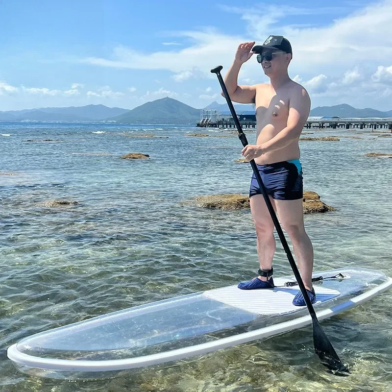 

PC fully transparent paddle board summer water paddle board artifact Internet celebrity scenic spot non-inflatable luxury pulp
