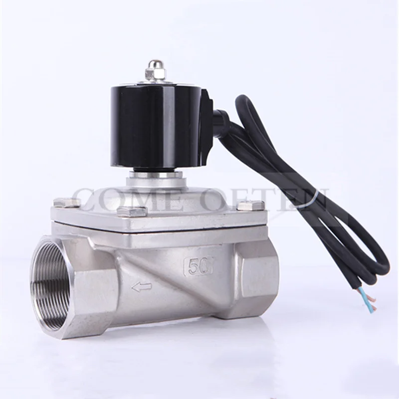 

304 Stainless Steel Underwater Solenoid Valve Waterproof Fountain Water Valve G1/2" G3/4" 80°c Weak Acid Alkaline Liquid Valve