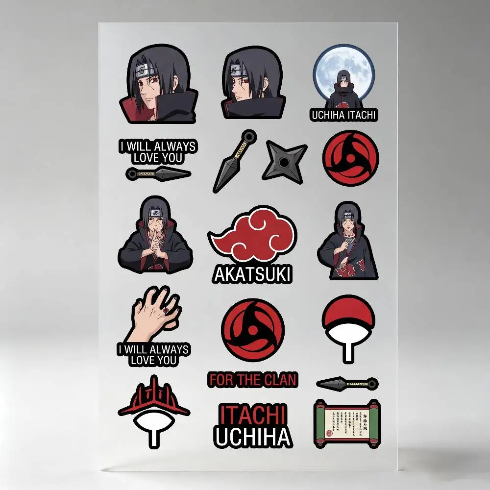 Uchiha Itachi Anime Character Stickers Auto Body Bumper Windows Motorcycle Laptop Walls Vinyl Decal Car Tuning Accessories