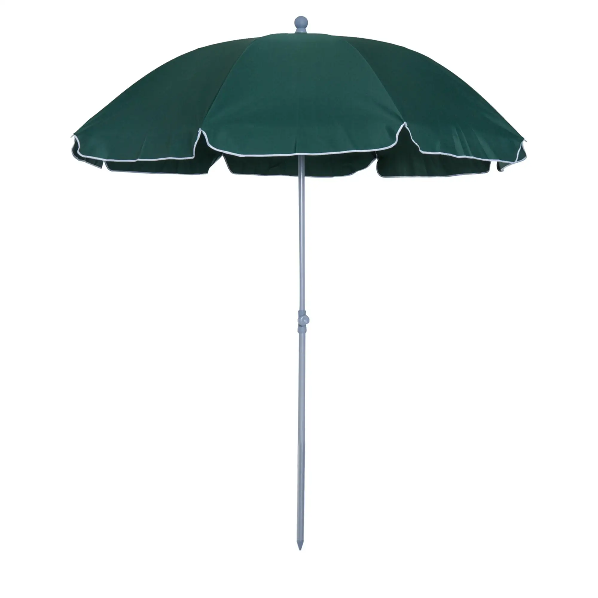Sombrilla de playa grande de 2,2 m con función giratoria, parasol resistente a la intemperie para balcón, terraza, jardín, verde