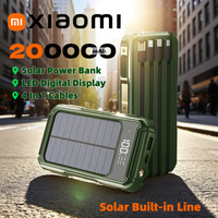 Xiaomi 200000mAh Solar Power Bank Large Capacity 4in1 Built in Cable Intelligent Digital Display Power Supply for iPhone Samsung