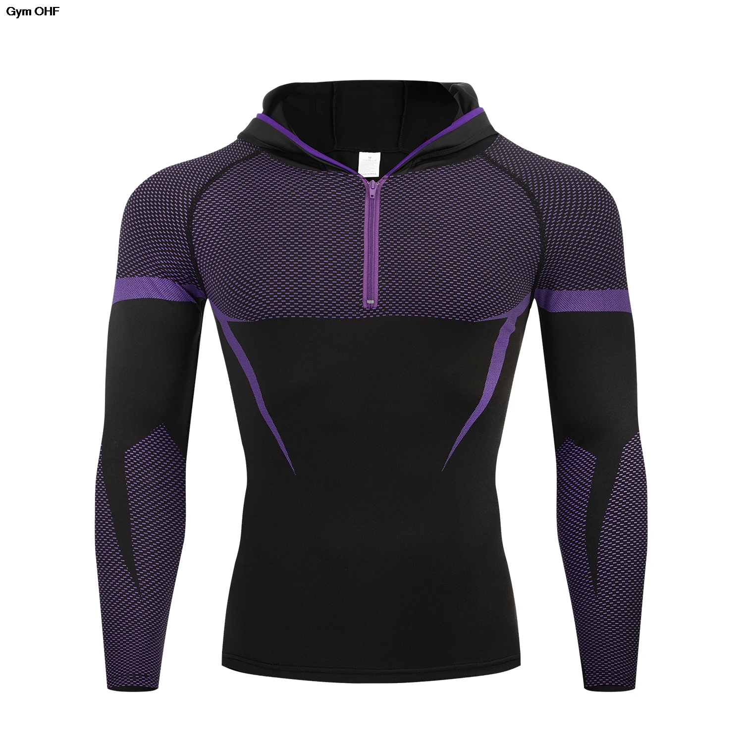 New Hooded Shirts Men's Compression T Shirts Quick Dry Gym ONYX5.0 Workout Tee Skinny Fitness Running