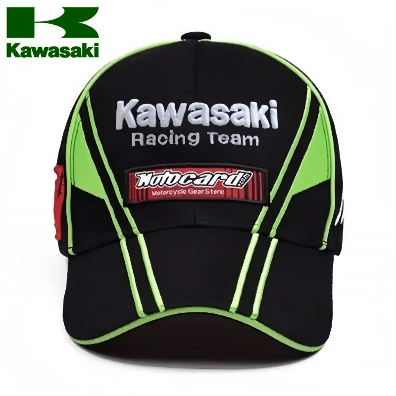 

Kawasaki гоночная мотоциклетная бейсболка, летняя дышащая регулируемая шляпа от солнца, мужская и женская модная спортивная кепка на открытом воздухе, головной убор