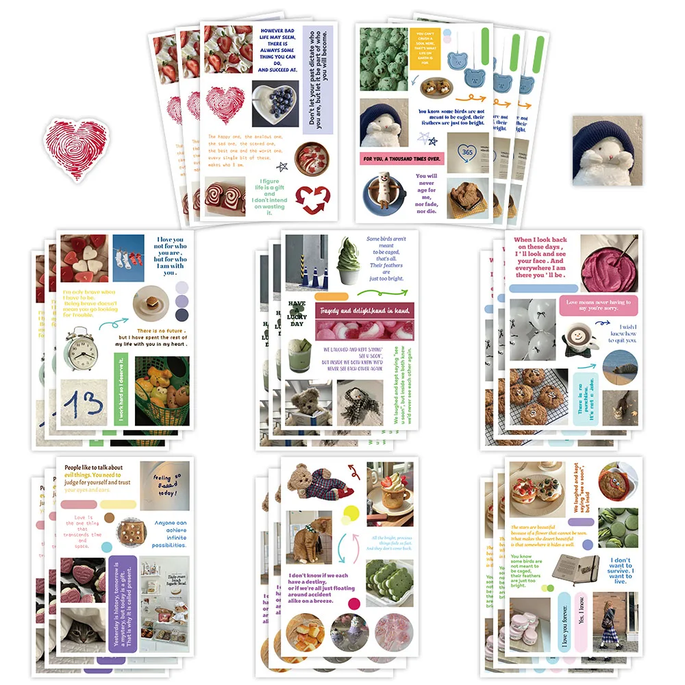 8 pçs dos desenhos animados coreano graffiti adesivos colagem série caso de telefone bagagem diy notebook adesivos à prova dwaterproof água