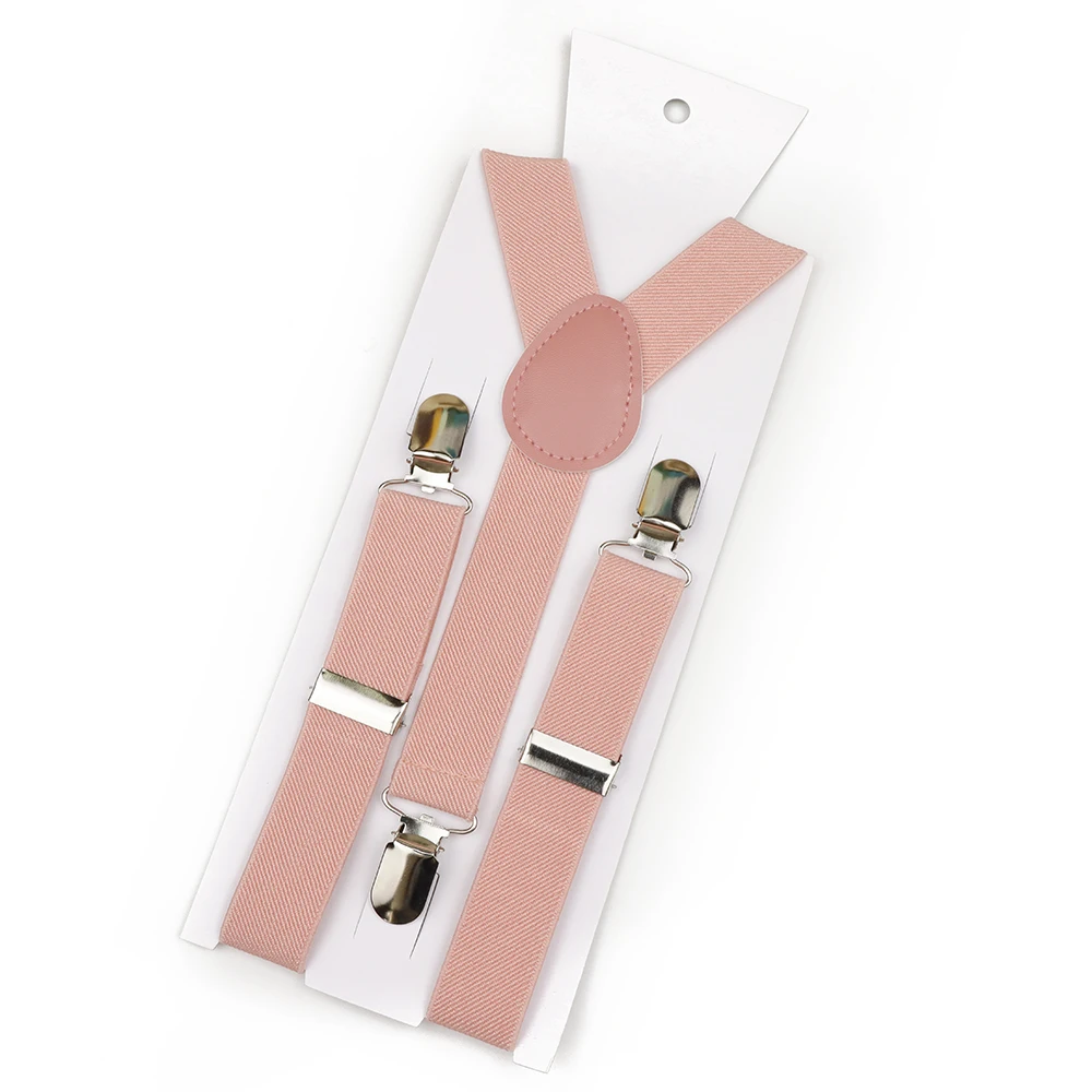 بلون حزام الأطفال الحمالات البوليستر Y-الظهر قابل للتعديل مشبك مرن على الأقواس الأعمال بدلة الزفاف الملحقات