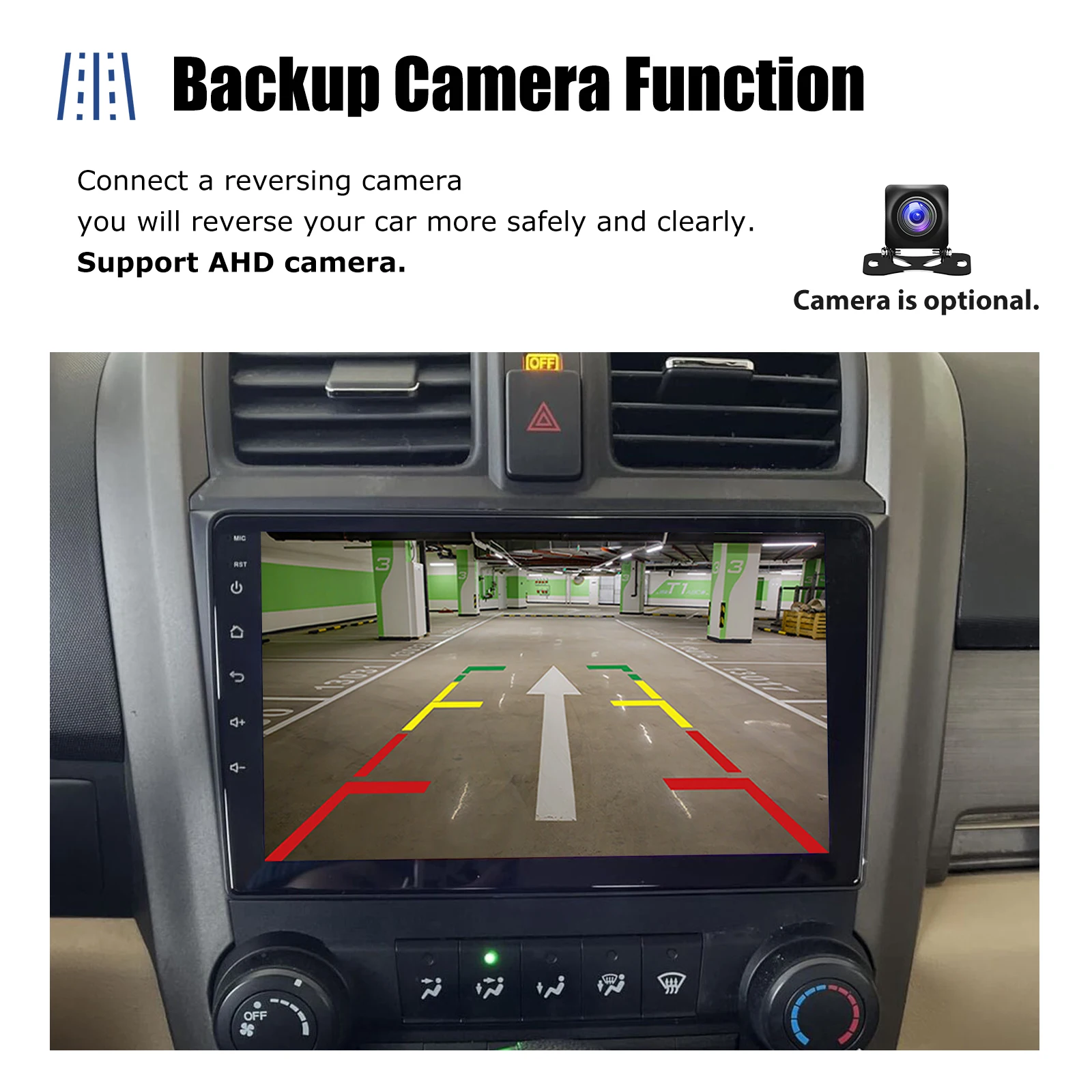 4 + 64G pour Honda CR-V CRV 2007-2011 Android14 Carplay 9 "autoradio WiFi BT USB GPS Navigation IPS écran tactile FM/RDS SWC