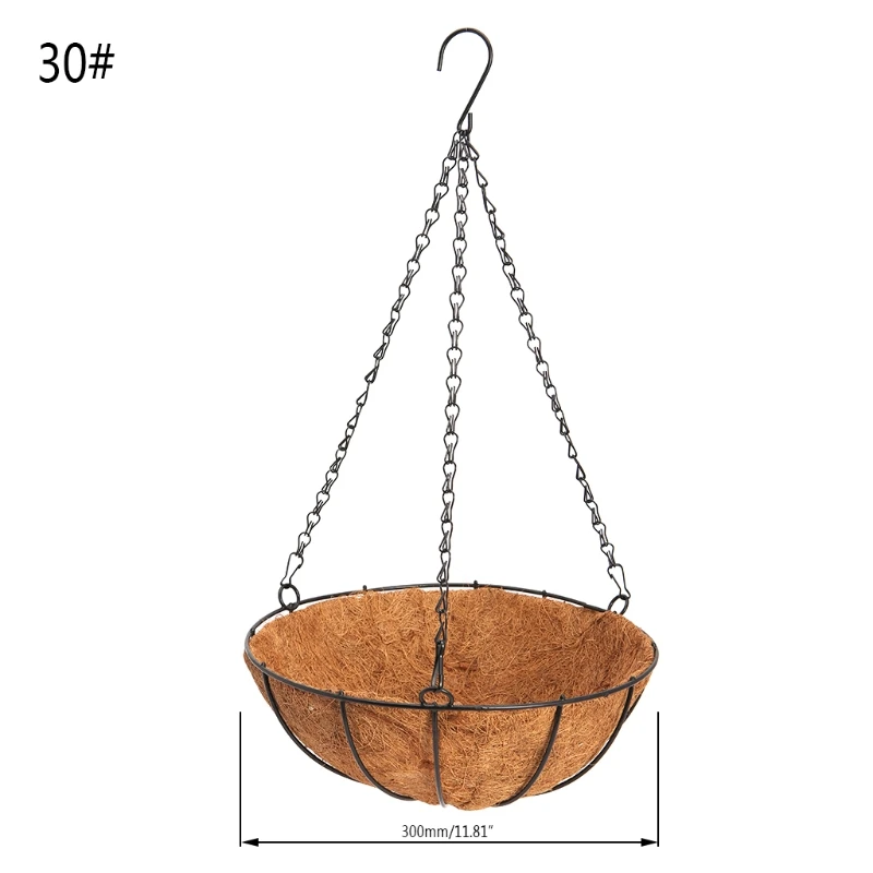 Wiszące kokosowe warzywa doniczkowe wkładki do koszy sadzarka wystrój ogrodu żelazna sztuka Dropship