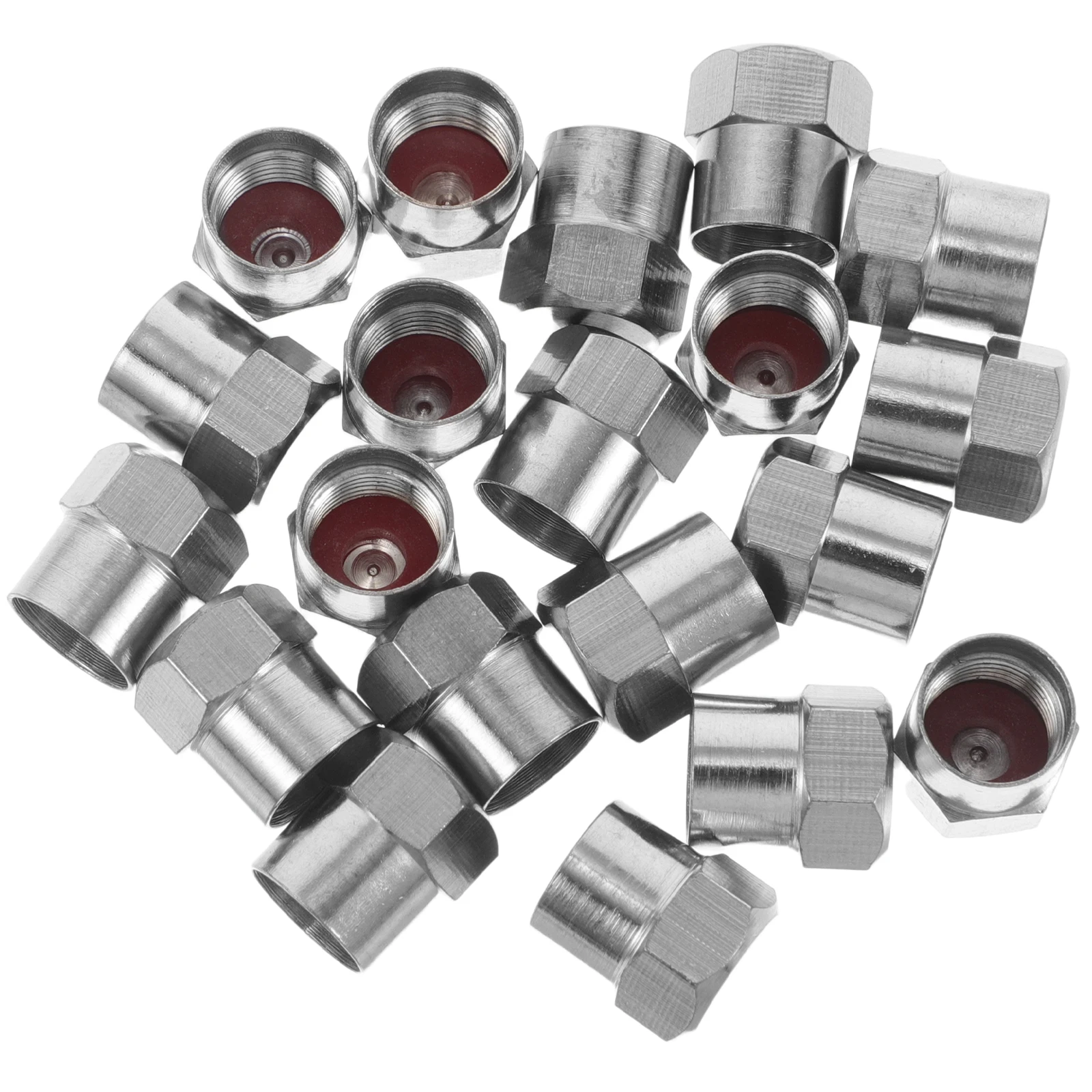 

Stainless Steel Tire Valve Caps Silver for Car Truck Bicycle Metal Stem Accessories Replacement