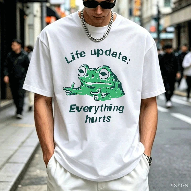 Funny T-Shirt Life Update Men Women Short Sve Tshirt Breathable Round Ne Graph Tees Streetwear Clothes 2026 New Model Short-slee
