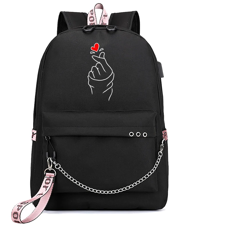 Backpack Simple Rose Flower Print Usb Rechargeable Backpack Men Casual Business Computer Bag 2024