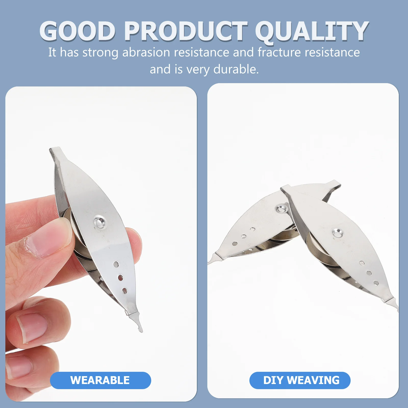 Navettes en alliage d'argent, outil de navette à poignée confortable pour la fabrication de dentelle artisanale, accessoires de couture légers, artisanat de tissage 3 pièces