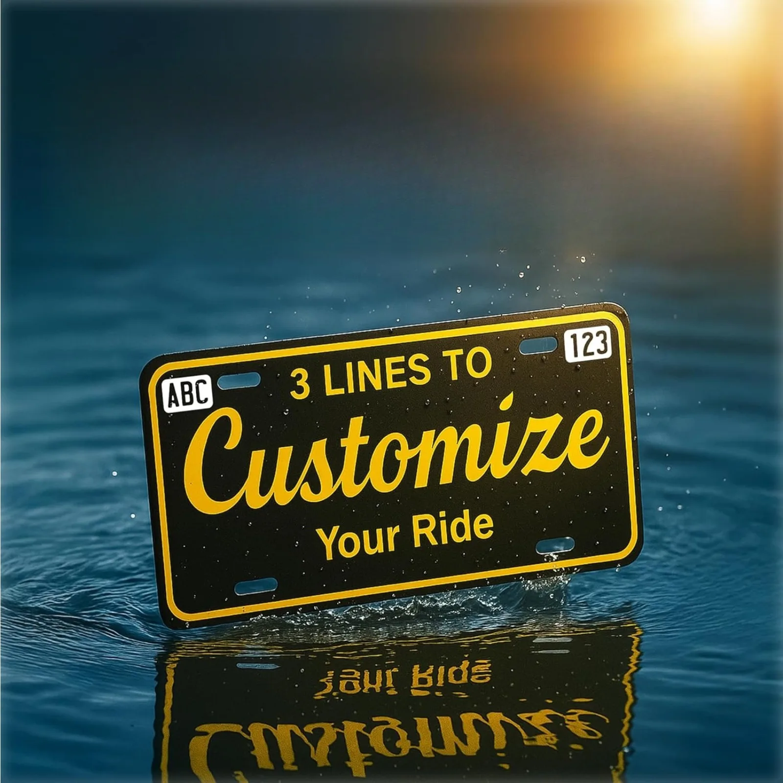 Custom License Plate Bring Your Own Photo Text Logo 4 Pre-Cut Holes Lightweight Auto Bar Cafe Wall Decor Only Indoor Outdoor