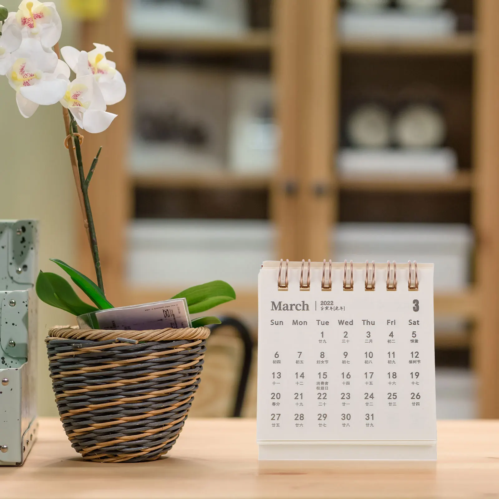 

5Pcs Mini Desk Calendar 2022 Foldable Paper Design Practical Home Office Meeting Classroom Decor Gifts Schedule