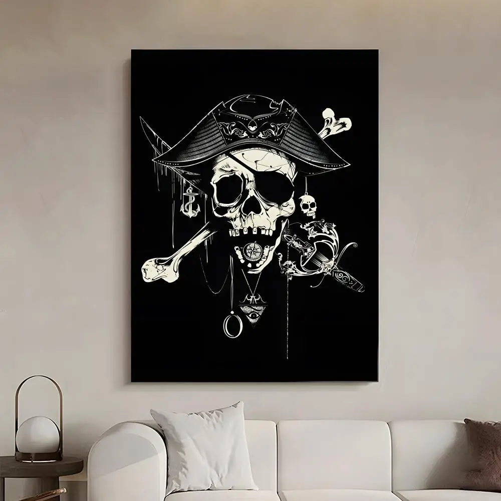 Historical Figure Calico Jack Poster Decal Wall Print for Bedroom Study Ornament Gift Lightweight Self‑Adhesive PP Material