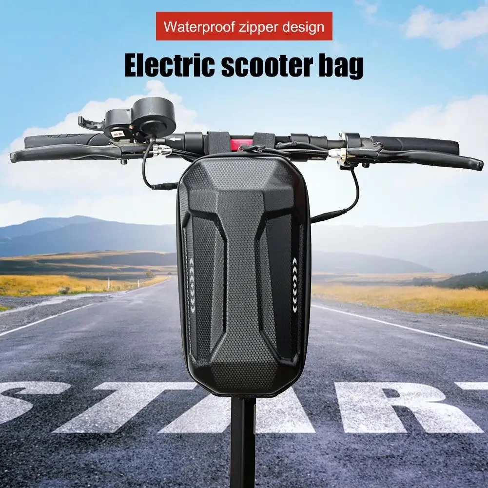 Electric Scooter Bag Double Zipper Large Capacity Universal Waterproof Electric Scooter Handlebar Bag for Kugoo M4