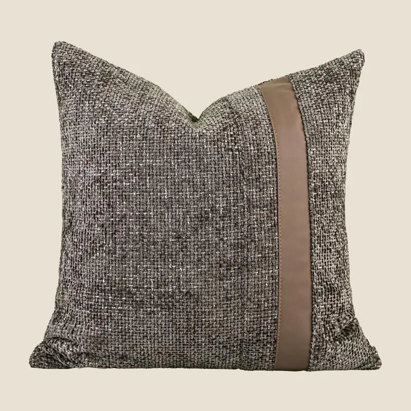 Medieval Style Coffee Brown Cushion Cover Pillowcase vintage patchwork pillow cover backrest