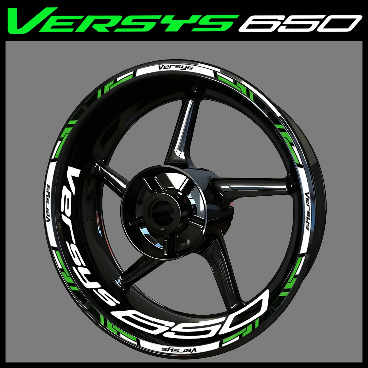 

For Kawasaki Versys 650 17" Reflective Motorcycle Wheel Hub Stickers Moto Inner Ring Rim Strip Tape Vinyl Decals Accessories