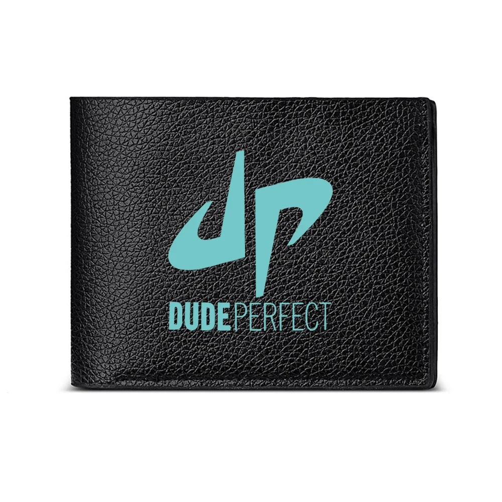 Dude Perfect Logo Design Men's Wallet Card Holder Casual Business Fashion Print Style Accessory
